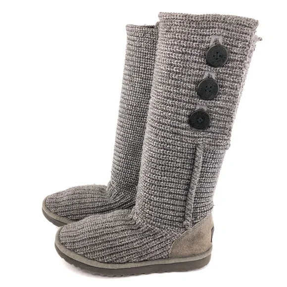UGG Australia 'Classic Cardy' Tall Knit Winter Boots 7 - Picture 2 of 13